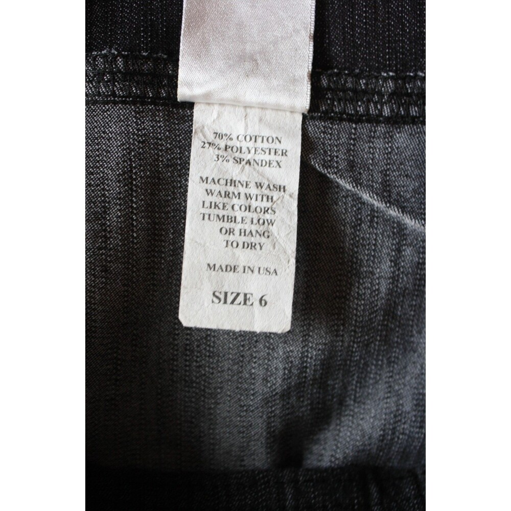Baby O Skirt Womens sz 6 Black Denim Maxi Long A-Line - Picture 5 of 6